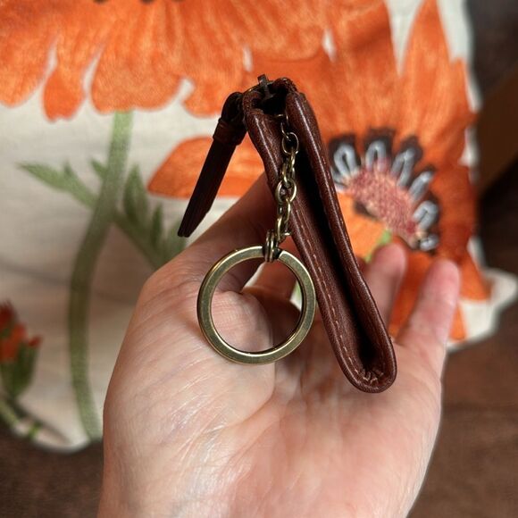 RARE COACH BLEECKER LEATHER MINI SKINNY TATTERSALL CARD CASE KEY WALLET 2007 EUC - Picture 10 of 17